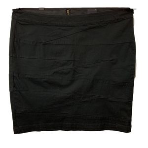 Lane Bryant 24 Black Denim Stretch Pencil Skirt